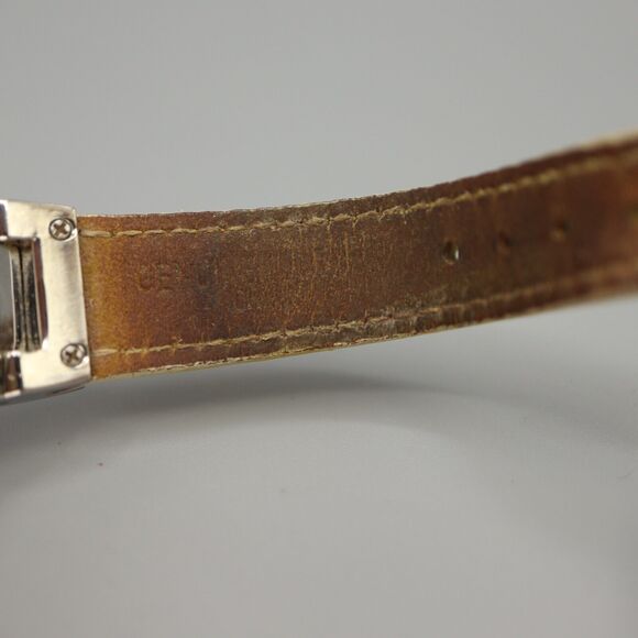 Mossimo Silver Tone Square Barrel Watch Yellow Leather Strap w New Battery - Picture 10 of 13